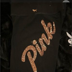 Y2K VICTORIA SECRET PINK SPARKLY LEGGINGS